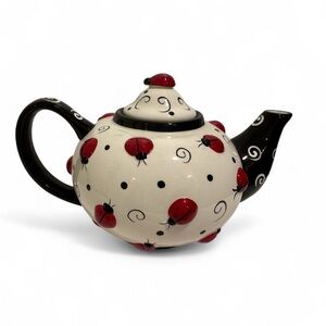 Burton & Burton Ladybugs & Swirls Teapot.
